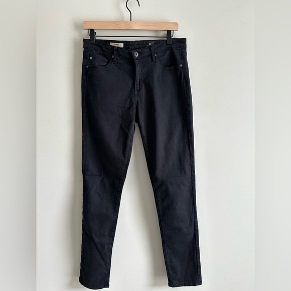 AG The Prima Mid-rise Cigarette Black Jeans - Picture 1 of 8